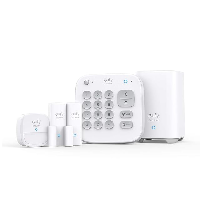 eufy Security 5-piece home alarm kit with HomeBase and keypad
