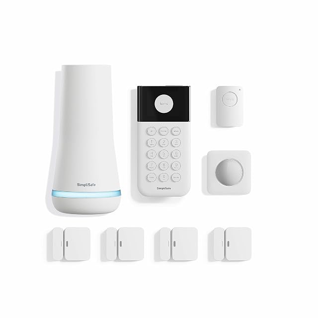SimpliSafe 8-piece wireless home security system in white