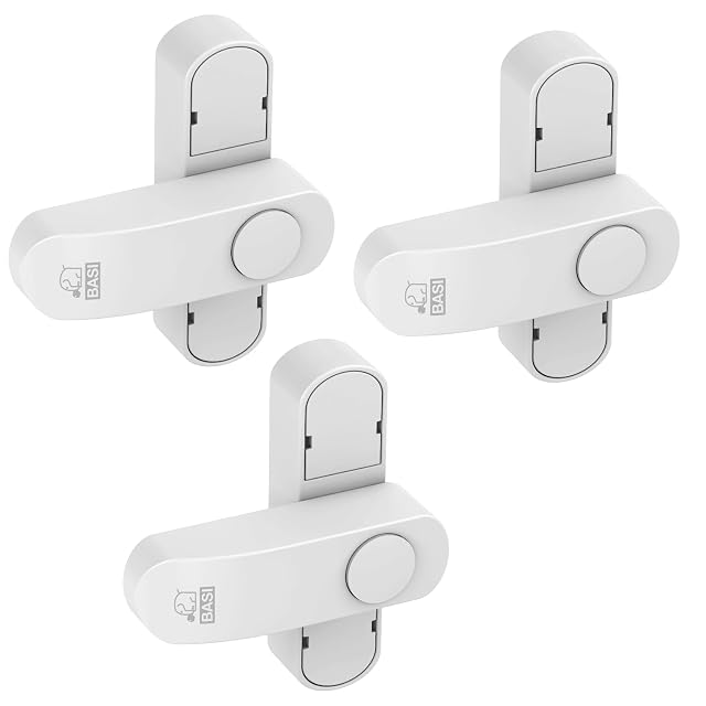 BASI window security bolts, white, set of three
