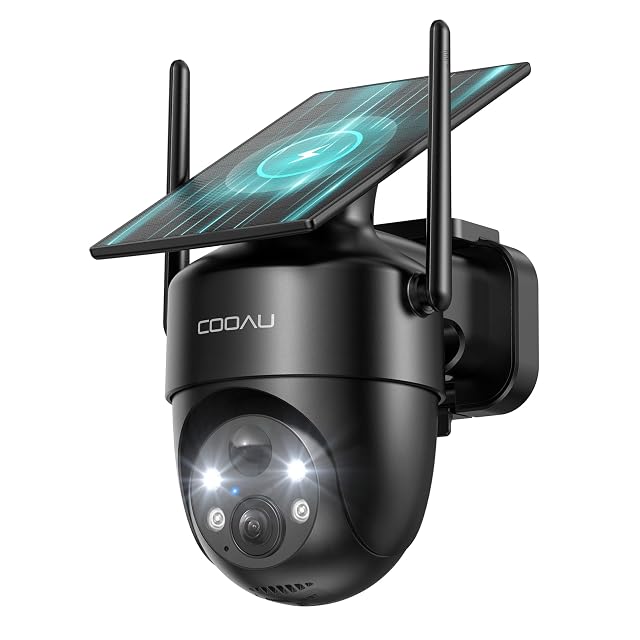 COOAU C5 solar-powered pan and tilt outdoor camera