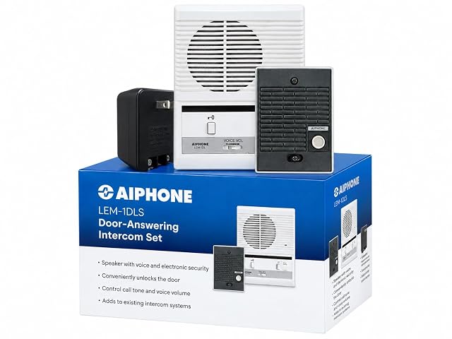 Aiphone LEM-1DLS audio intercom set with door station and master station
