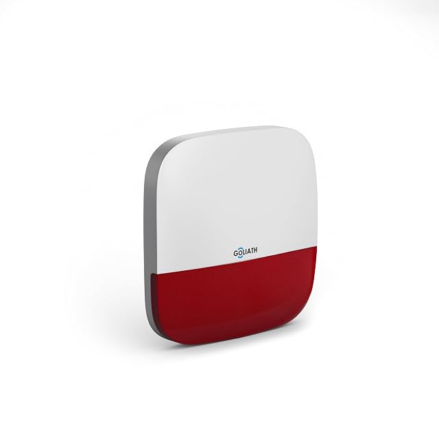 Goliath outdoor alarm siren with warning light