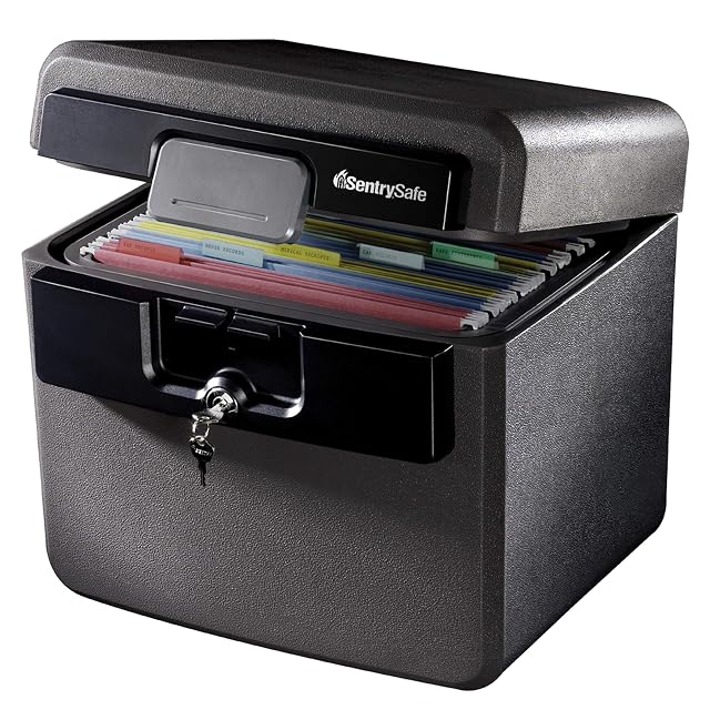 SentrySafe HD4100 fireproof and waterproof file box with a key lock