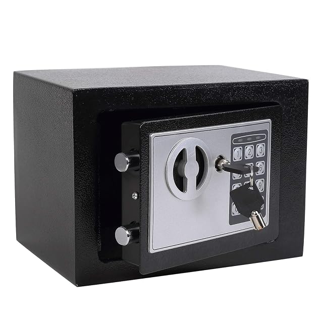 Yuanshikj small steel security safe with a digital keypad