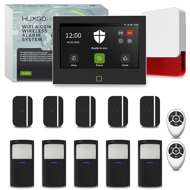 HUXGO HXA700 alarm kit with seven-inch panel