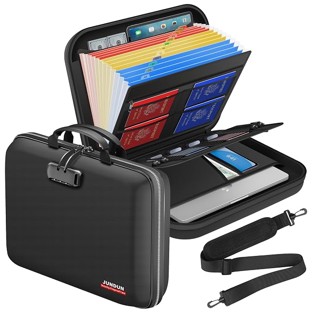 JUNDUN hard-shell fireproof document case
