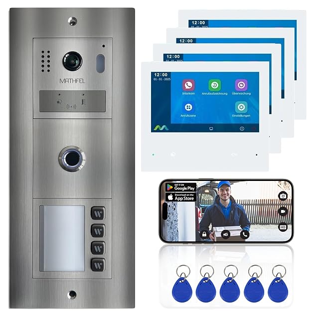 MATHFEL four-apartment video intercom system