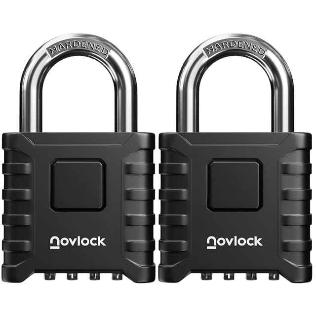 NovLock weatherproof combination padlock with 8 mm shackle