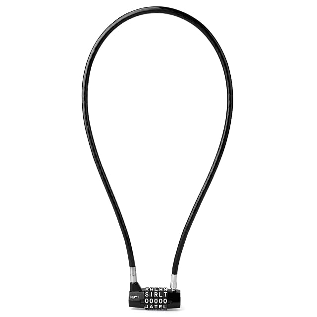 NBYT 5-letter word combination lock with 8mm anti-theft cable