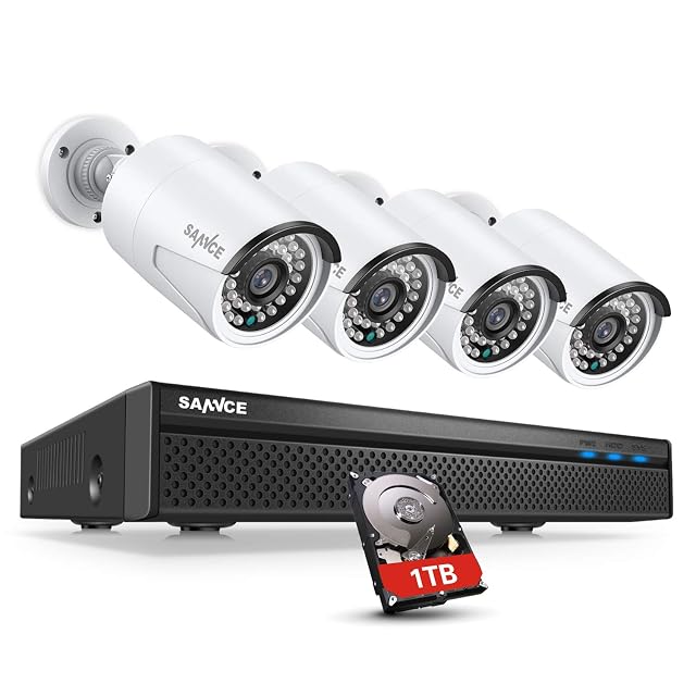 SANNCE PoE camera kit with metal housings