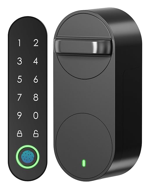 Signstek retrofit smart lock mounted on the inside of a door