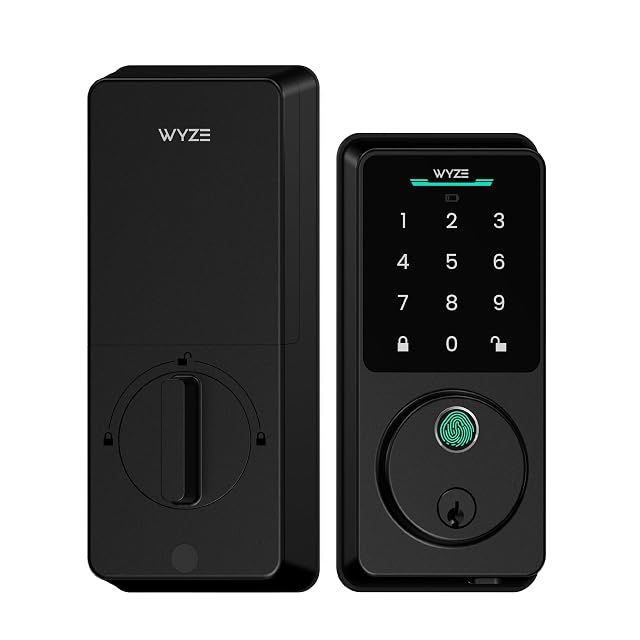 Wyze Auto-Lock Bolt v2 with tempered glass fingerprint scanner