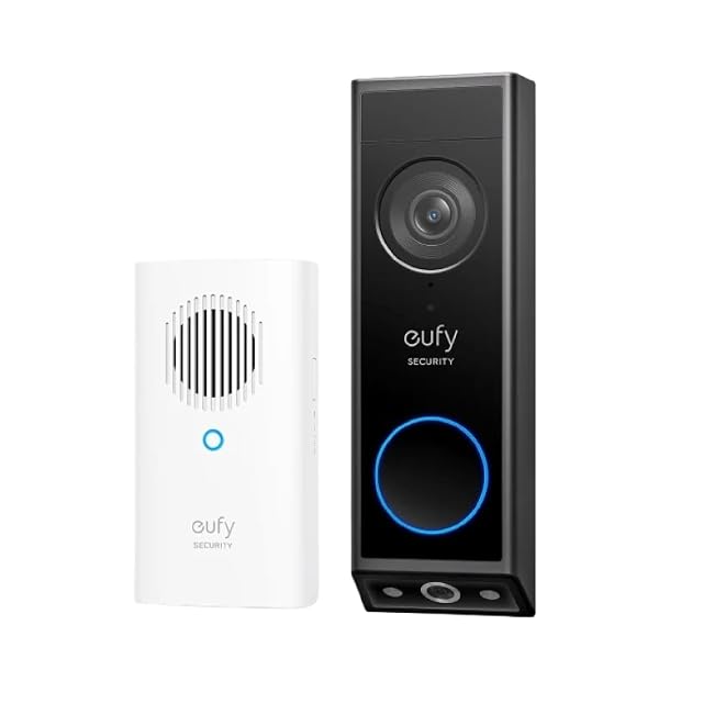 eufy Video Doorbell E340 with dual cameras and chime