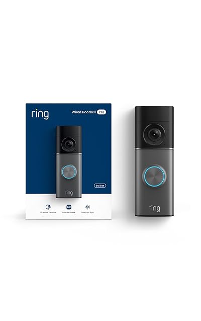 Ring Wired Doorbell 4K Pro in deep silver
