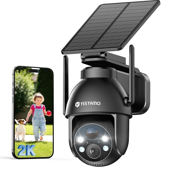 YESYAMO C8T-N solar battery camera with panel